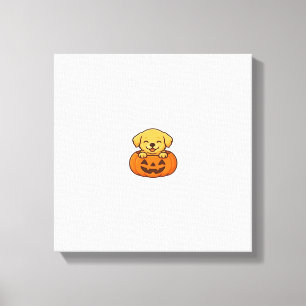 Impressão Em Tela Cachorro Kawaii de Halloween � Adesivo de Cachorri