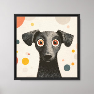 Impressão Em Tela Cachorro Olhos Grandes – Retrato de Estimação Capr