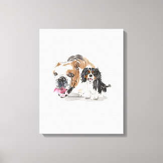 Impressão Em Tela Cachorro Personalizado Cor de Água do Retrato