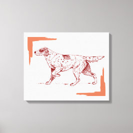 Impressão Em Tela Cachorro Setter