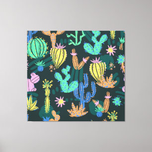 Impressão Em Tela Cacto desenhado à mão: Scandinavo sem soldadura.