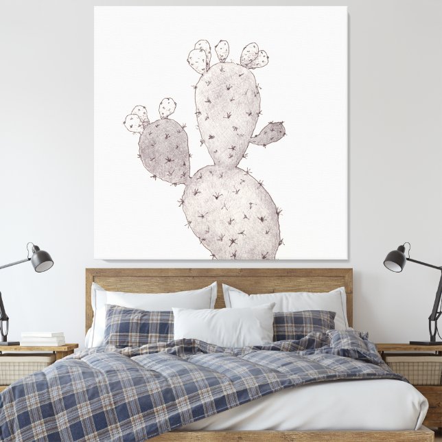 Impressão Em Tela Cacto do Deserto (Insitu(Quarto))
