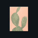 Impressão Em Tela Cactos Corais<br><div class="desc">"Coral Cactos I" de Emma Scarvey. Apresenta um cacto bolinhas contra fundo suave.</div>