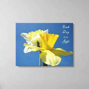 Impressão Em Tela Cada dia é um presente! Daffodilos de arte primave