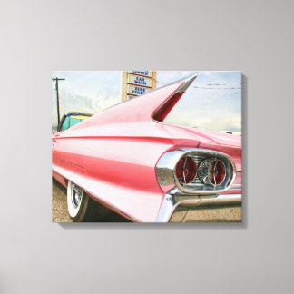 Impressão Em Tela cadillac rosa convertível 1962