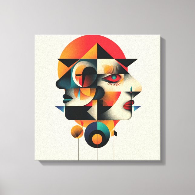 Impressão Em Tela Cadre art abstrait (Frente)