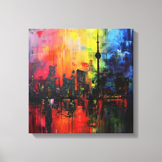 Impressão Em Tela Cadre art abstrait (Frente)