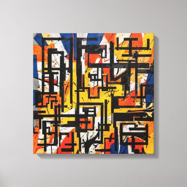 Impressão Em Tela Cadre art abstrait (Frente)