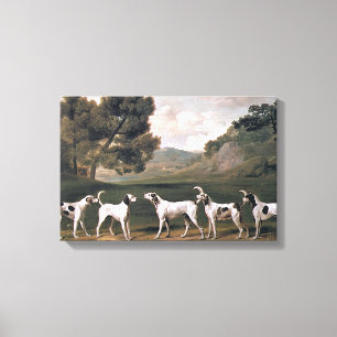 Impressão Em Tela Cães de caça numa paisagem rural (por George Stubb
