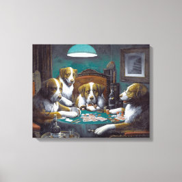 Impressão Em Tela Cães Jogando Poker Cassius Marcellus Coolidge 1894