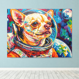 IMPRESSÃO EM TELA CÃES NO ESPAÇO-CHIHUAHUA 4