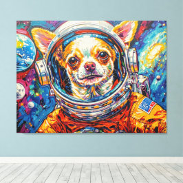 IMPRESSÃO EM TELA CÃES NO ESPAÇO-CHIHUAHUA 8