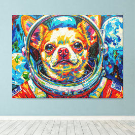 IMPRESSÃO EM TELA CÃES NO ESPAÇO-CHIHUAHUA 9
