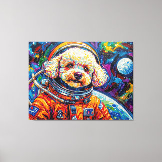 IMPRESSÃO EM TELA CÃES NO ESPAÇO-POODLE 6