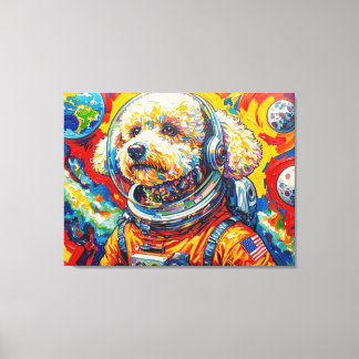 IMPRESSÃO EM TELA CÃES NO ESPAÇO-POODLE 7