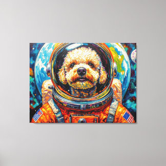 IMPRESSÃO EM TELA CÃES NO ESPAÇO-POODLE 8