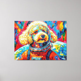 IMPRESSÃO EM TELA CÃES NO ESPAÇO-POODLE 9