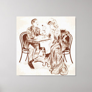 Impressão Em Tela café e amor