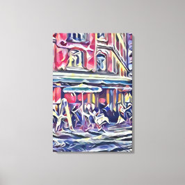 Impressão Em Tela Café em Paris