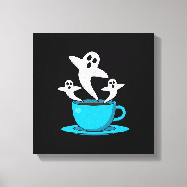 Impressão Em Tela Café fumante fantasma (Frente)