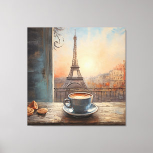 Impressão Em Tela Café Torre Chic Eiffel Café Café Café Chalkboard P