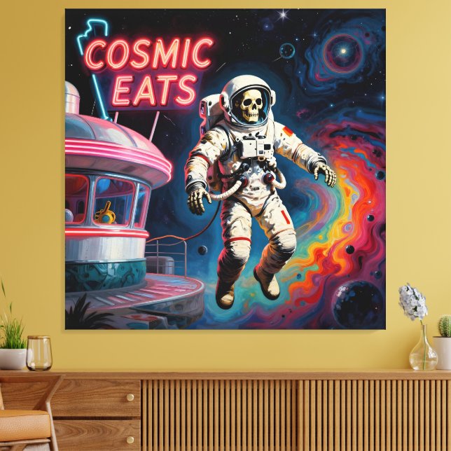 IMPRESSÃO EM TELA CAFÉ ÚLTIMA CHANCE-COMIDA PARA MORRER (Insitu(Sala de estar))