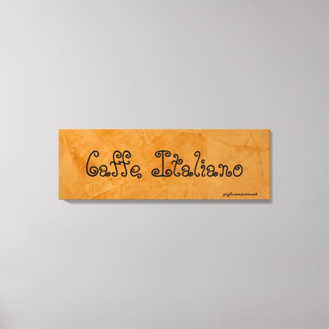 Impressão Em Tela Caffe Italiano Tuscan Orange Painting (Frente)