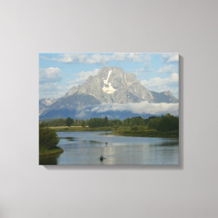 Impressão Em Tela Caiaque no Grand Teton National Park