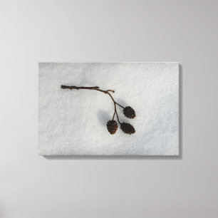 Impressão Em Tela caído na neve