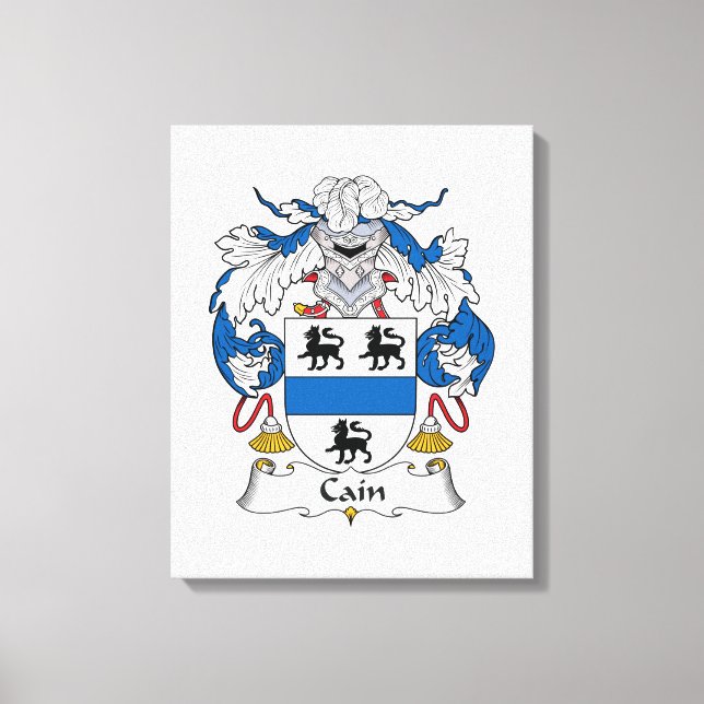 Impressão Em Tela Cain Family Crest (Frente)