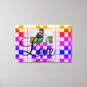Impressão Em Tela caixa colorida simples minimalista adicione sua fo
