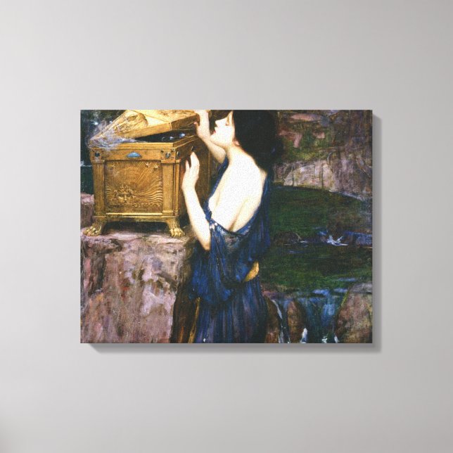 Impressão Em Tela Caixa de Pandora - John William Waterhouse (Frente)