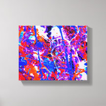 Caixa de Pandora Vermelho Azul Abstrato Salpico