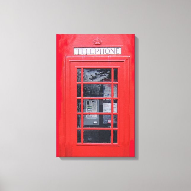 Impressão Em Tela Caixa de telefone vermelha de Londres (Frente)