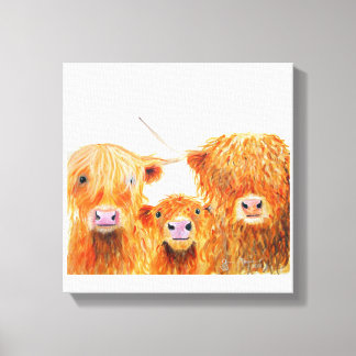 Impressão Em Tela Caixa 'We 3 Coos' em Highland Cows