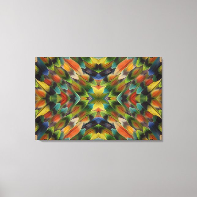 Impressão Em Tela Caleidoscópio de penas (Frente)