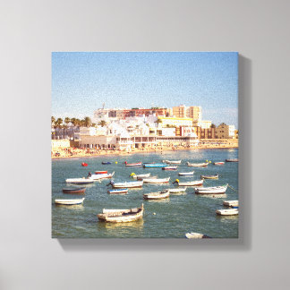 Impressão Em Tela Caleta Beach Em Cádis, Andaluzia, Espanha