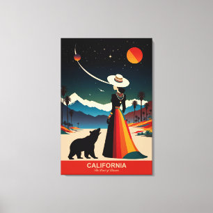 Impressão Em Tela Califórnia: A Terra dos Sonhos