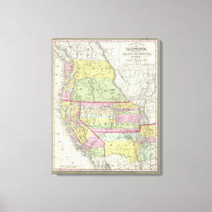 Impressão Em Tela Califórnia, Oregon, Washington, Utá, New mexico