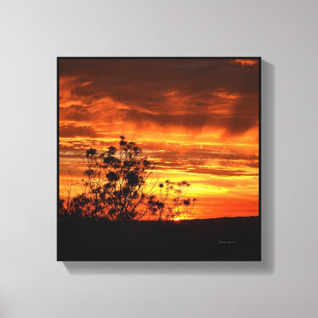 Impressão Em Tela Califórnia Sunset (Frente)