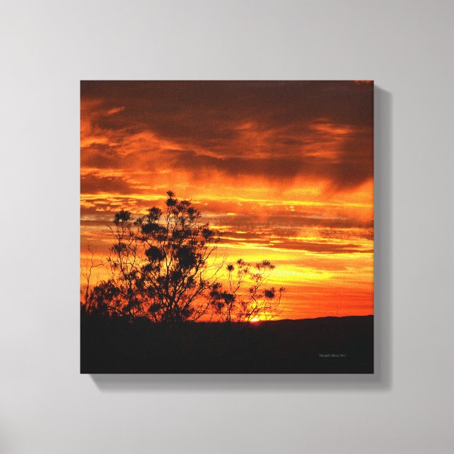 Impressão Em Tela Califórnia Sunset (Frente)