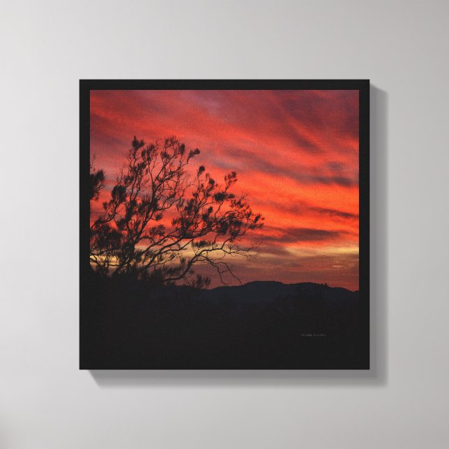 Impressão Em Tela Califórnia Sunset (Frente)