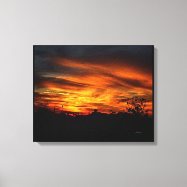 Impressão Em Tela Califórnia Sunset (Frente)