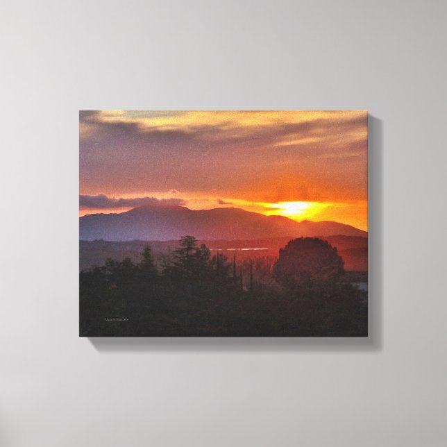 Impressão Em Tela Califórnia Sunset (Frente)