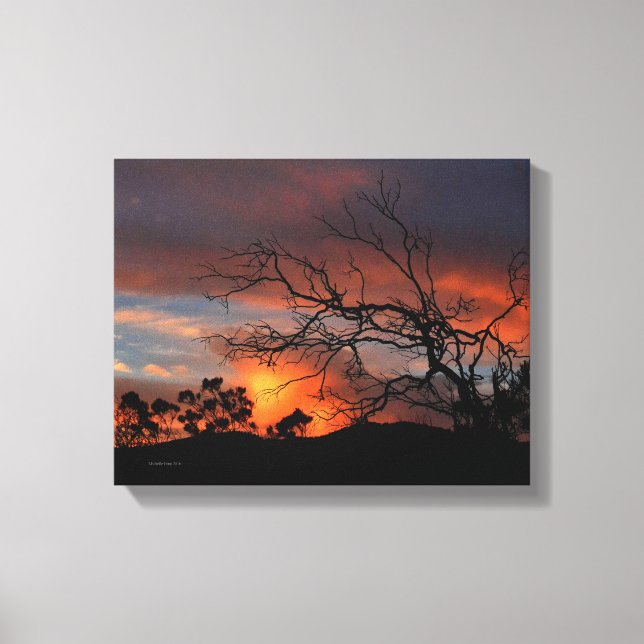 Impressão Em Tela Califórnia Sunset (Frente)