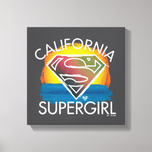 Impressão Em Tela California Supergirl Sunset Graphic