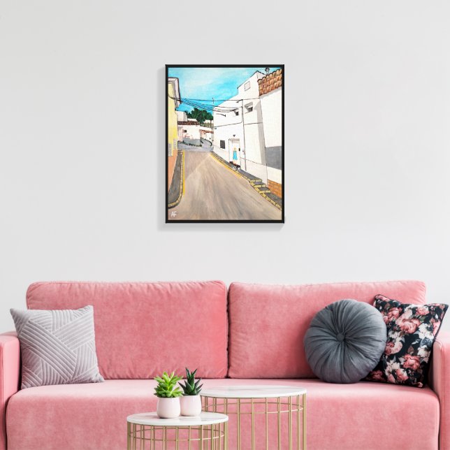 Impressão Em Tela Calle Cabanilles Painting por Alfred Fox (Insitu(Sala de estar))