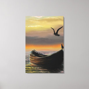 Impressão Em Tela Calma - Arte em Aquarela