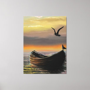 Impressão Em Tela Calma - Arte em Aquarela