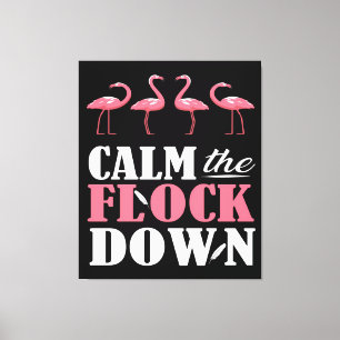 Impressão Em Tela Calma O Flamingo Pink
